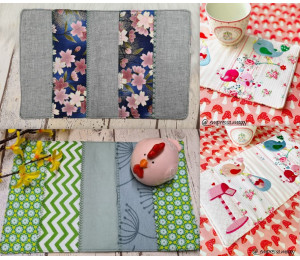 Stickdatei ITH - Patchwork Flip & Fold Platzdecke Untersetzer bis 36x24